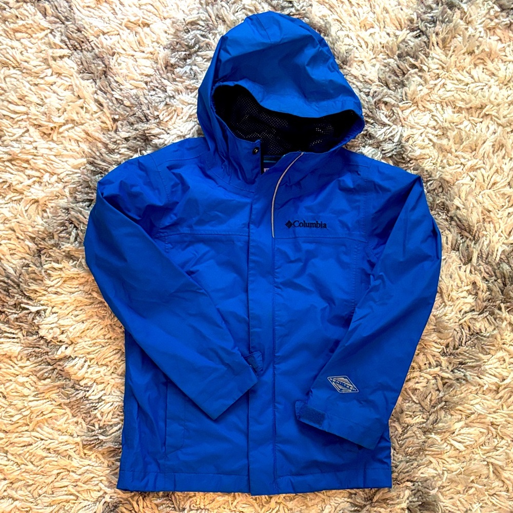 Little boys Columbia Royal Blue Hooded Rain Shell- size XS